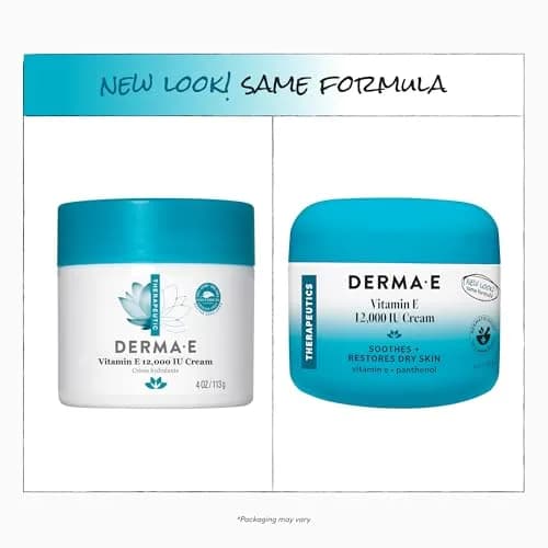 Derma E Vitamin E 12,000 IU Cream 118ml (4 oz) | Deeply Moisturizing Face and Body Lotion thumbnail 4