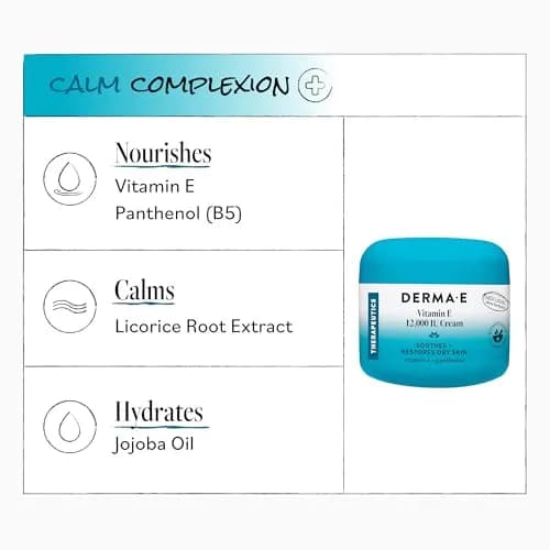 Derma E Vitamin E 12,000 IU Cream 118ml (4 oz) | Deeply Moisturizing Face and Body Lotion thumbnail 3