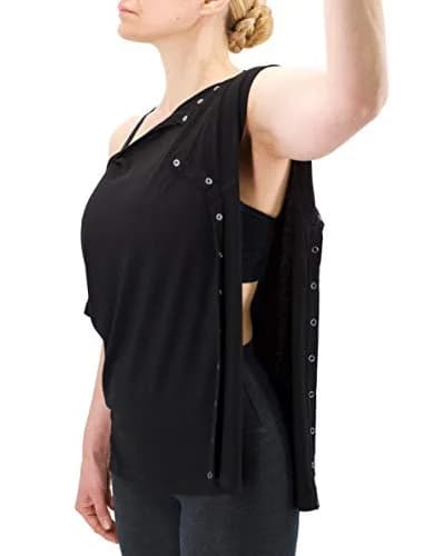 RENOVA MEDICAL WEAR Post Shoulder Surgery Shirt - Unisex Grey, Crew Neck, Short Sleeve, Polyester, Relaxed Fit thumbnail 5
