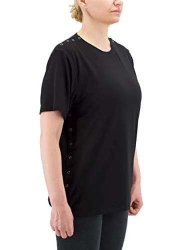 RENOVA MEDICAL WEAR Post Shoulder Surgery Shirt - Unisex Grey, Crew Neck, Short Sleeve, Polyester, Relaxed Fit thumbnail 2
