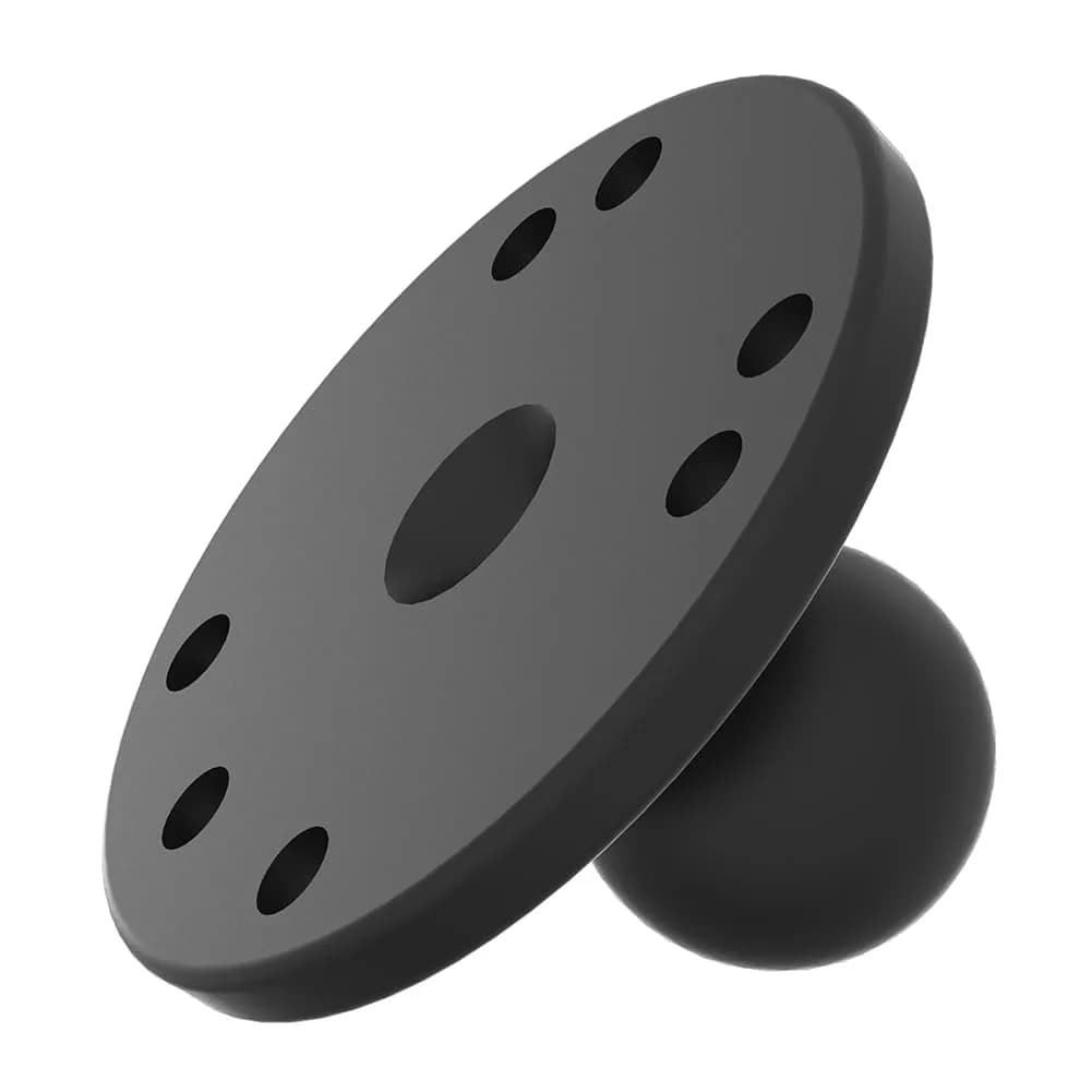 RAM MOUNTS Round Plate Ball Base with 1" Ball & AMPS Pattern | Marine-Grade Aluminum Mount for GPS Devices - view 2