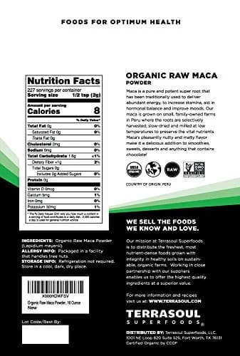 Terrasoul Superfoods Organic Raw Maca Powder 1 lb | Supports Energy & Stamina thumbnail 2