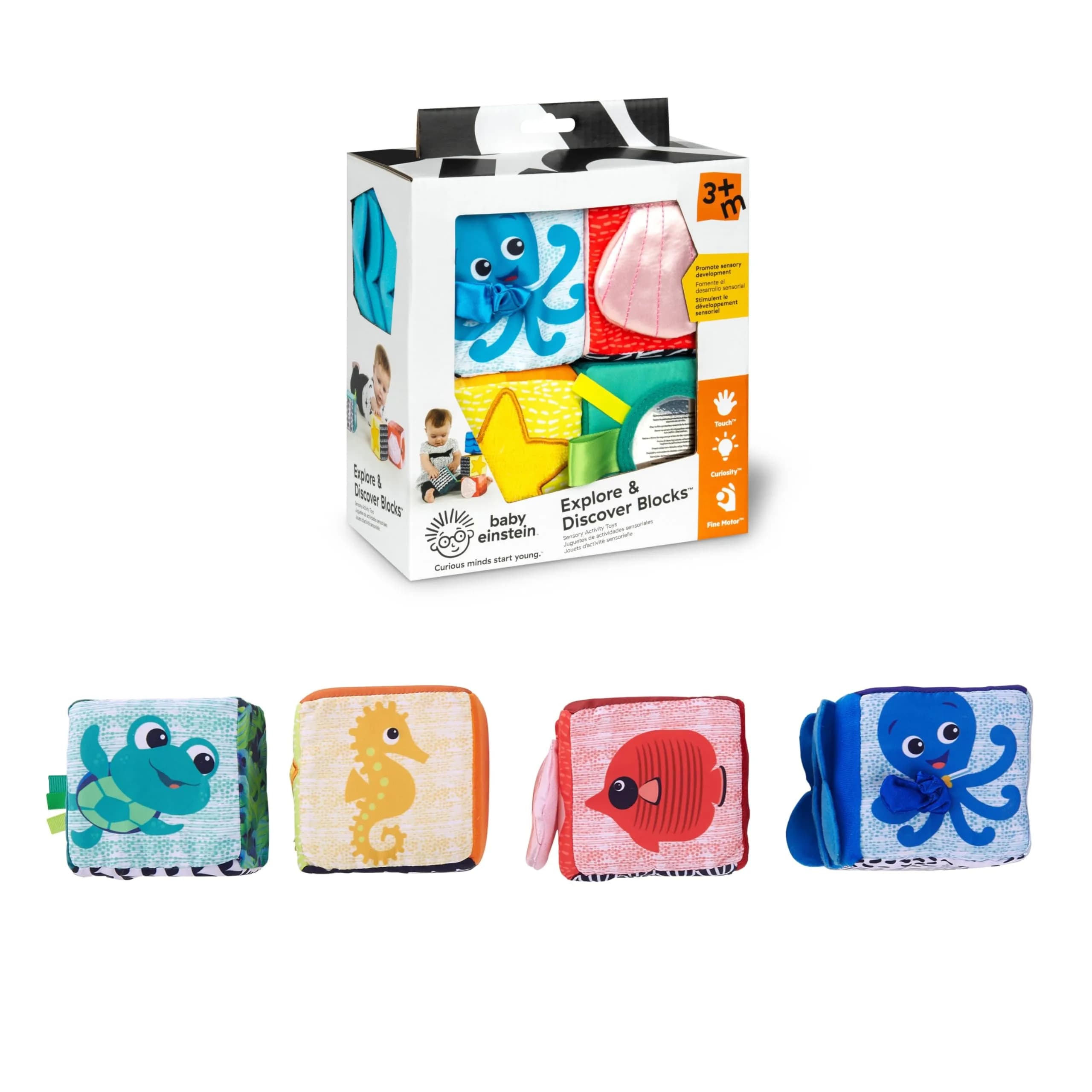 Baby Einstein Explore & Discover Soft Blocks Toys | Ages 3 Months+ - main product image