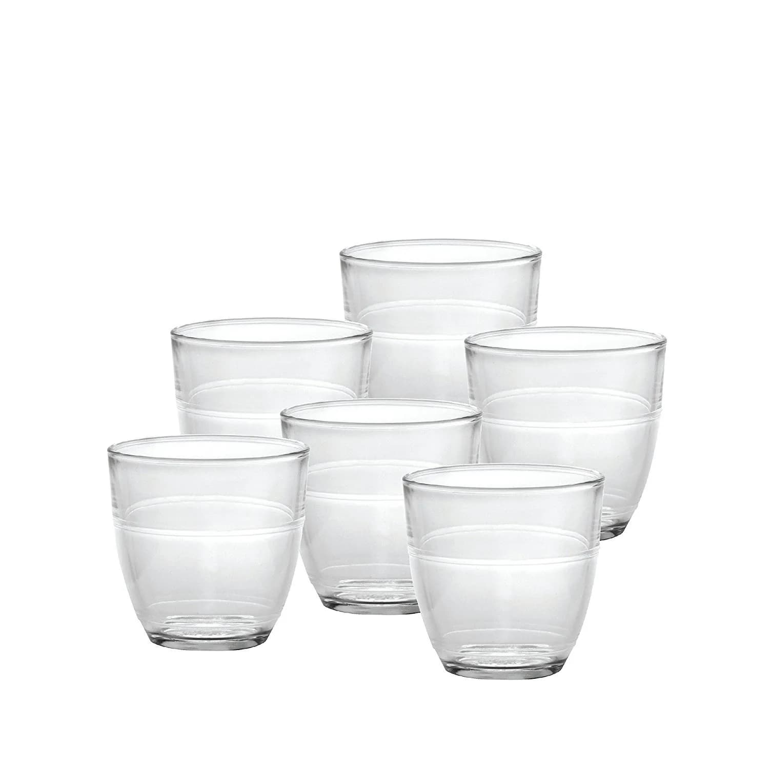 Duralex Set of 6 Clear Drinking Cups | Tempered Glass Tumblers for All Seasons