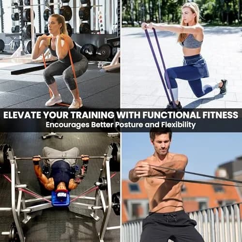 Functional Fitness Pull Up Assistance Bands - Set of 1 Resistance Heavy Duty Workout Exercise Crossfit Stretch Fitness Bands Assist Set for Body, Instruction Guide | Heavy Duty Latex thumbnail 2
