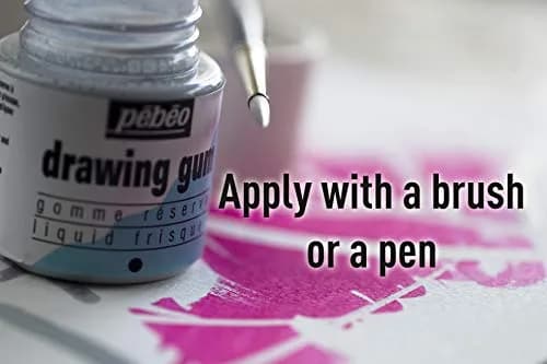 PEBEO Liquid Latex Masking Fluid 45ml | Quick-Dry Watercolor & Gouache Masking Solution thumbnail 4