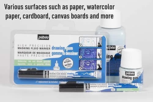 PEBEO Liquid Latex Masking Fluid 45ml | Quick-Dry Watercolor & Gouache Masking Solution thumbnail 2