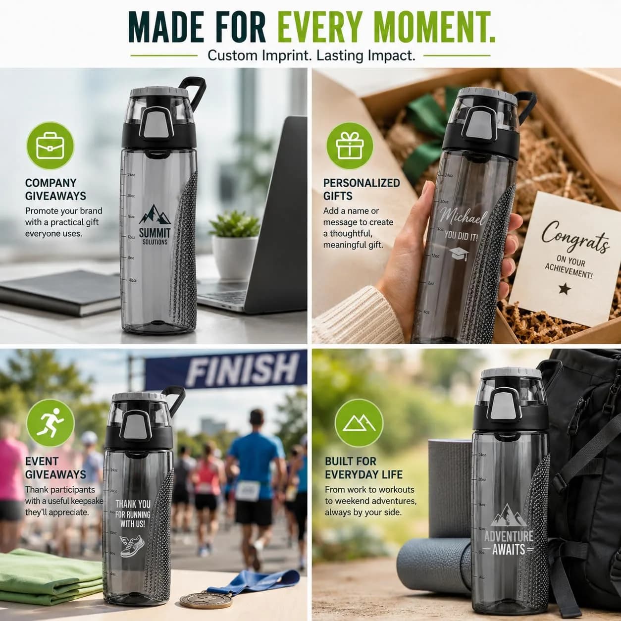 Thermos Tritan Hydration Bottle with Meter 710ml (24 oz) | Leak-Proof, BPA-Free, Track Your Intake - view 3