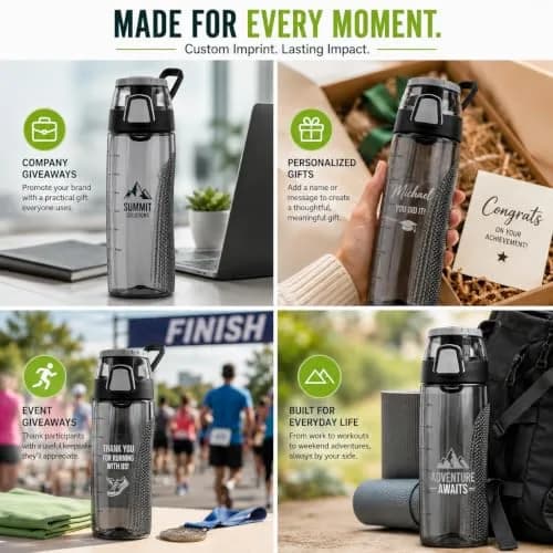 Thermos Tritan Hydration Bottle with Meter 710ml (24 oz) | Leak-Proof, BPA-Free, Track Your Intake thumbnail 3