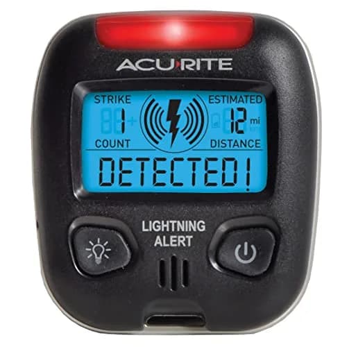AcuRite 02020 Portable Lightning Detector 2.5L x 1W x 2.8H Inches | Detects Lightning Within 25 Miles thumbnail 1