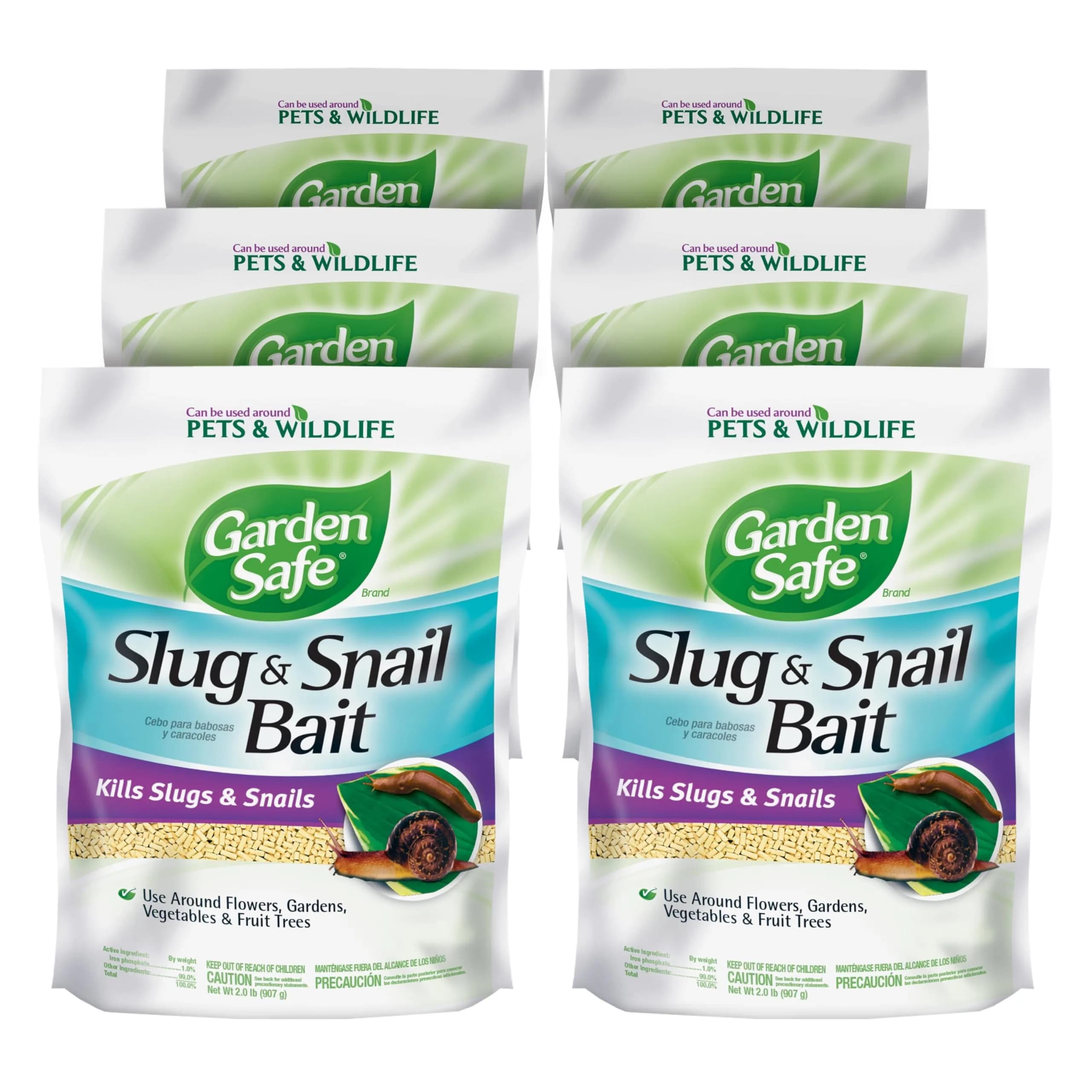 Garden Safe Slug & Snail Bait Granules 2 Lb | Organic, Kills Slugs & Snails in Gardens & Lawns