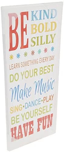 Stupell Industries Be Kind, Silly Typography Wall Plaque 17"L x 7"W | Colorful Nursery Decor thumbnail 1