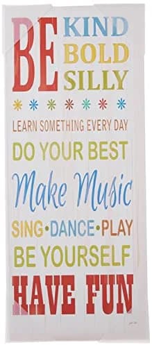 Stupell Industries Be Kind, Silly Typography Wall Plaque 17"L x 7"W | Colorful Nursery Decor thumbnail 2