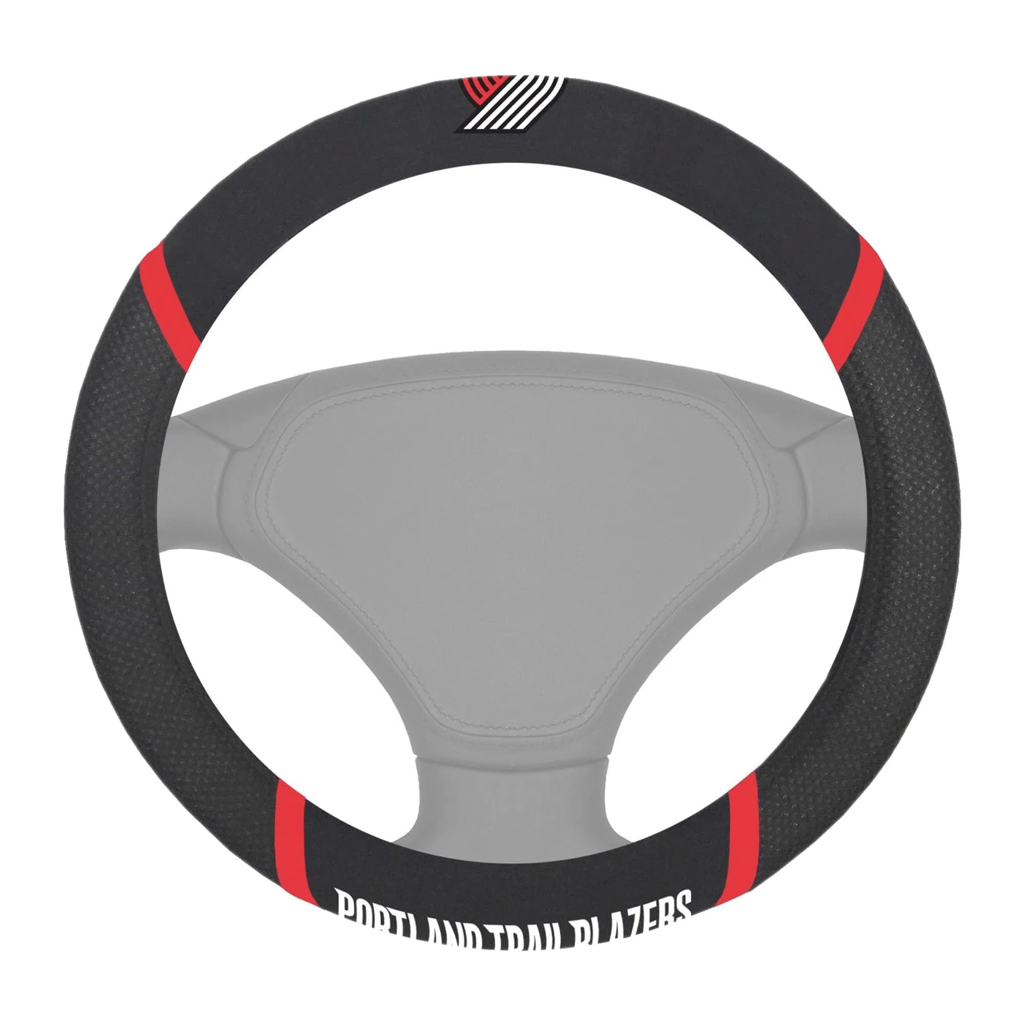 FANMATS Portland Trail Blazers Embroidered Steering Wheel Cover 15" x 15" | NBA Team Logo
