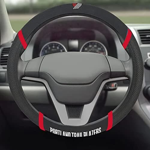 FANMATS Portland Trail Blazers Embroidered Steering Wheel Cover 15" x 15" | NBA Team Logo thumbnail 2