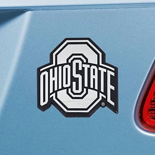 FANMATS NCAA Ohio State Buckeyes Chrome Metal Emblem | Durable 3"x3" Vehicle Badge thumbnail 1