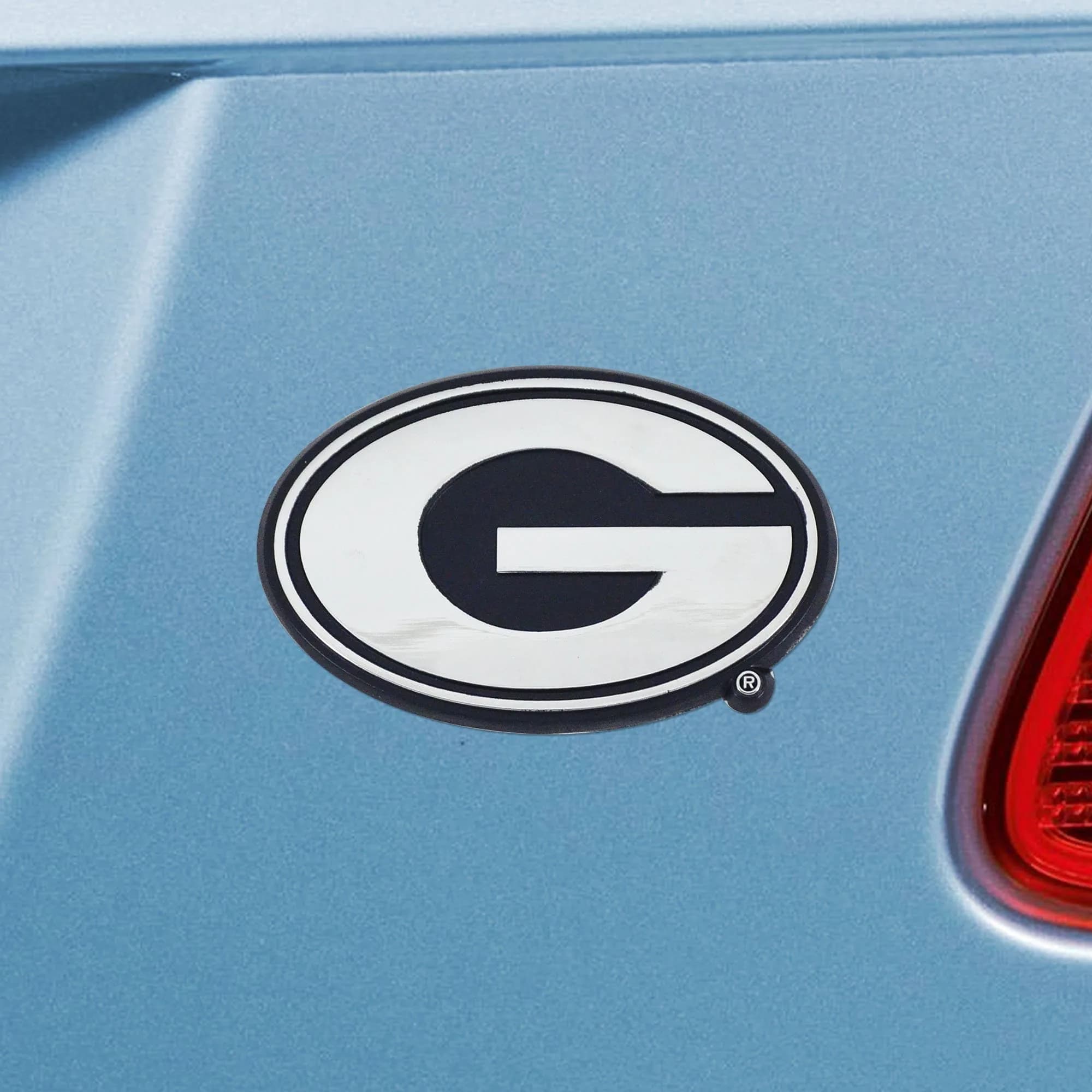 FANMATS NCAA Georgia Bulldogs Chrome Metal Emblem | 3"x3" Durable Vehicle Badge — Georgia
