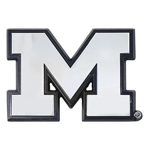 FANMATS NCAA Michigan Wolverines Chrome Metal Emblem | Durable 3"x3" Vehicle Badge with Team Logo thumbnail 2