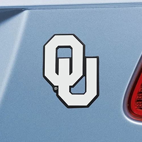FANMATS NCAA Oklahoma Sooners Chrome Metal Emblem | Durable 3"x3" Team Logo Accessory thumbnail 2