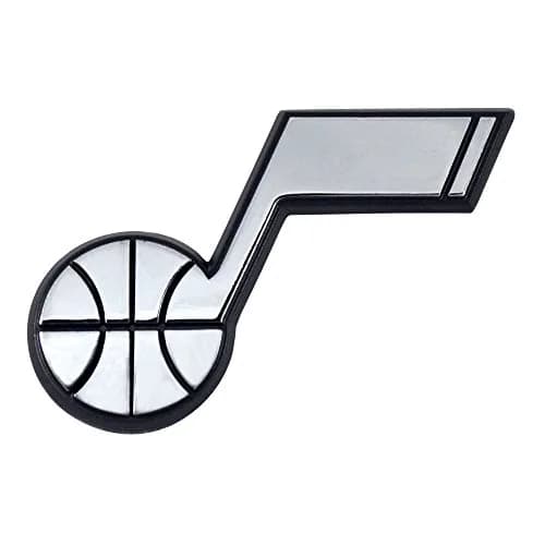 FANMATS NBA Utah Jazz Chrome Metal Emblem | 3" x 3" Molded Logo, Easy Peel & Stick, Durable thumbnail 2