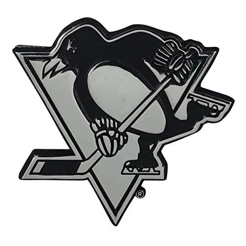 FANMATS NHL Pittsburgh Penguins Chrome Metal Emblem | 3"x3" Heavy Duty Vehicle Badge thumbnail 2