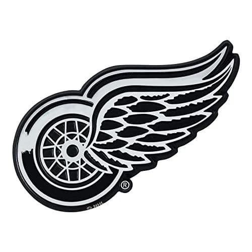 FANMATS NHL Detriot Red Wings Chrome Metal Emblem | 3"x3" Heavy Duty Vehicle Badge thumbnail 2