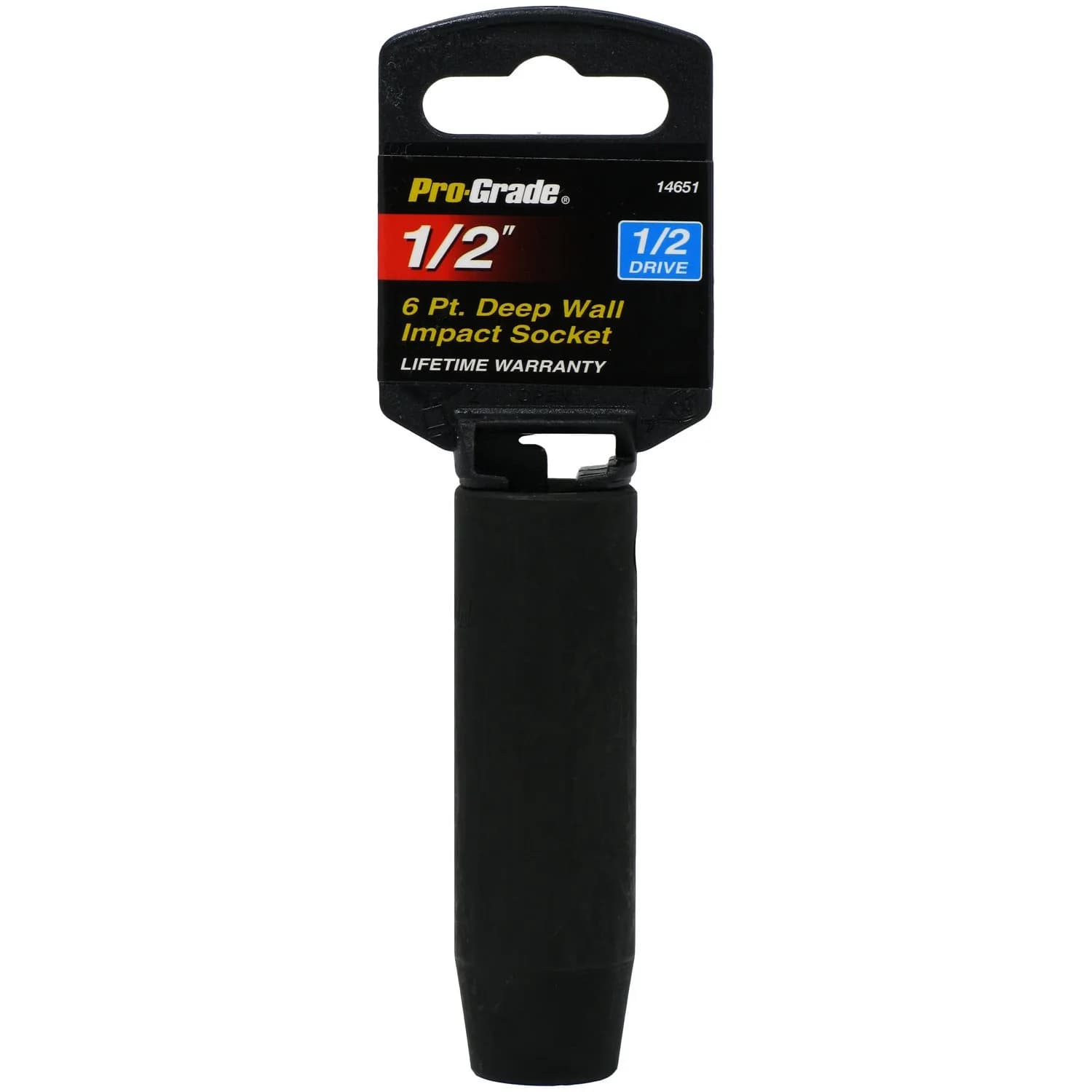 PRO-GRADE 14651 1/2-Inch Drive Deep Impact Socket | 6 Point, Heavy Duty, USA Import