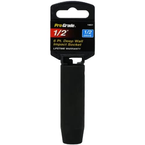 PRO-GRADE 14651 1/2-Inch Drive Deep Impact Socket | 6 Point, Heavy Duty, USA Import thumbnail 1