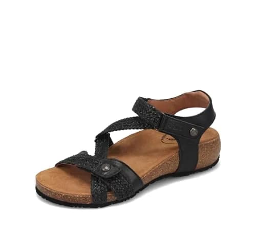 Taos Trulie Leather Wedge Sandal 7-7.5 (M) US | Adjustable Hook & Loop Straps, Lightweight Comfort thumbnail 1