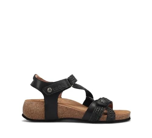 Taos Trulie Leather Wedge Sandal 7-7.5 (M) US | Adjustable Hook & Loop Straps, Lightweight Comfort thumbnail 2