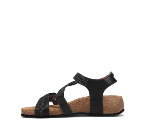 Taos Trulie Leather Wedge Sandal 7-7.5 (M) US | Adjustable Hook & Loop Straps, Lightweight Comfort thumbnail 3