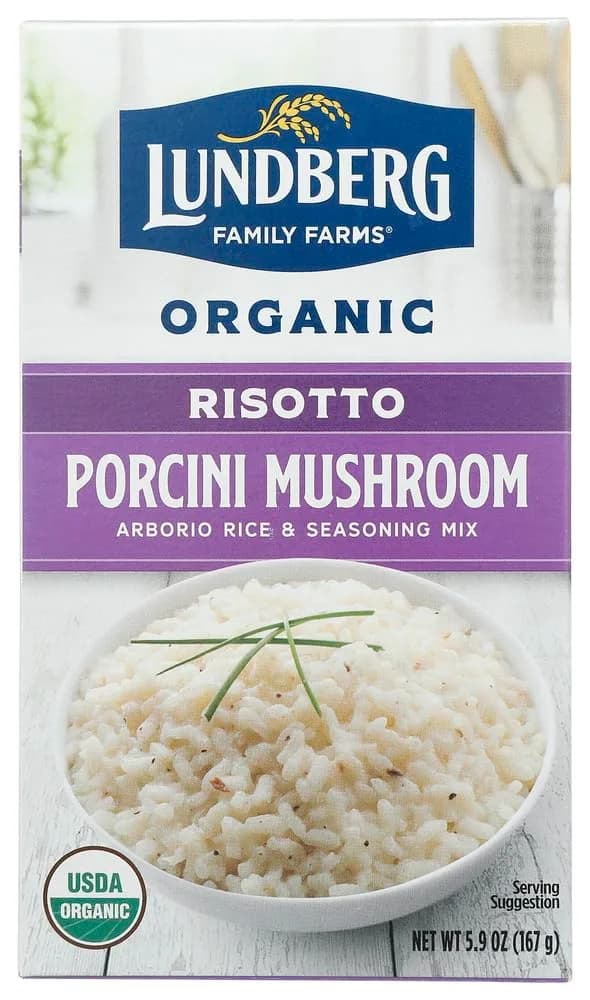 Lundberg Organic Porcini Wild Mushroom Risotto 5.90 Ounces | Gluten Free & Organic — 5 Ounce