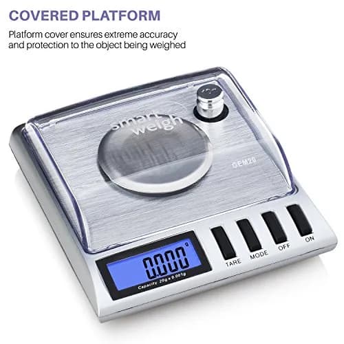Smart Weigh GEM20 Milligram Jewelry Scale 20g x 0.001g | Precision Digital Scale with USB-C & AAA Power thumbnail 6