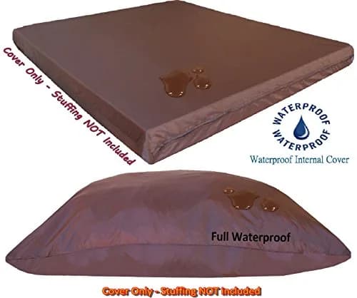 Dogbed4less Do It Yourself Pet Bed Pillow Cover 48x29 in Brown | Waterproof & Washable thumbnail 5