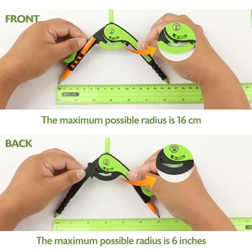 BAZIC Geometry Math Compass with Scale-Arm & HB Pencil, 19cm (7.5in) | Mathematical Drafting Tool thumbnail 5