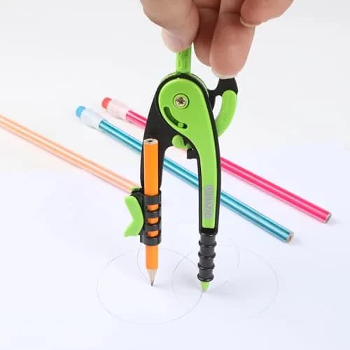 BAZIC Geometry Math Compass with Scale-Arm & HB Pencil, 19cm (7.5in) | Mathematical Drafting Tool thumbnail 6