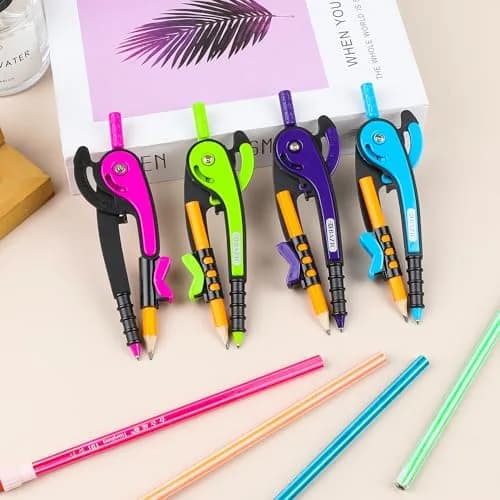 BAZIC Geometry Math Compass with Scale-Arm & HB Pencil, 19cm (7.5in) | Mathematical Drafting Tool thumbnail 7