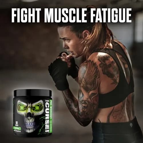 JNX The Curse! Pre Workout Powder with Creatine, Green Apple | High Stim Energy & Intense Focus (50 Servings) thumbnail 5
