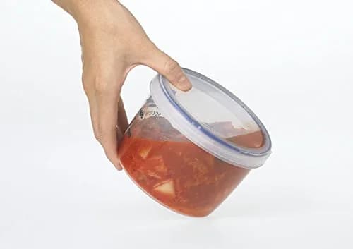 Lustroware Airtight Food Storage Container, Screw Lid, 25.5 oz, BPA Free | Round, Microwave & Dishwasher Safe thumbnail 3