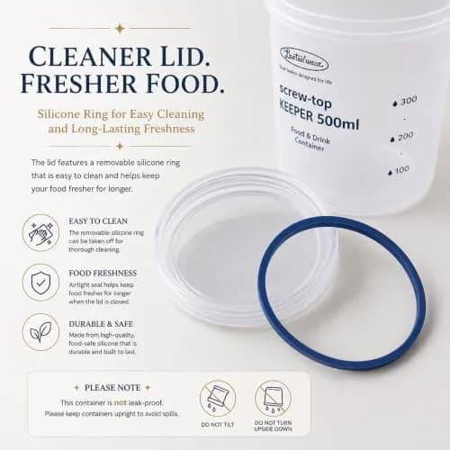 Lustroware Airtight Food Storage Containers with Lids, Set of 3 (17oz, 34oz, 50.7oz) | Nestable BPA-Free Canisters for Pantry Organization thumbnail 8