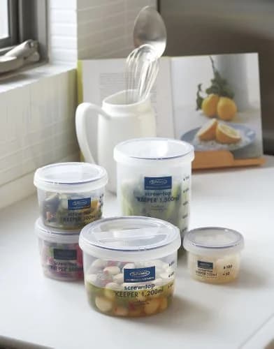 Lustroware Airtight Food Storage Containers with Lids, Set of 3 (17oz, 34oz, 50.7oz) | Nestable BPA-Free Canisters for Pantry Organization thumbnail 2