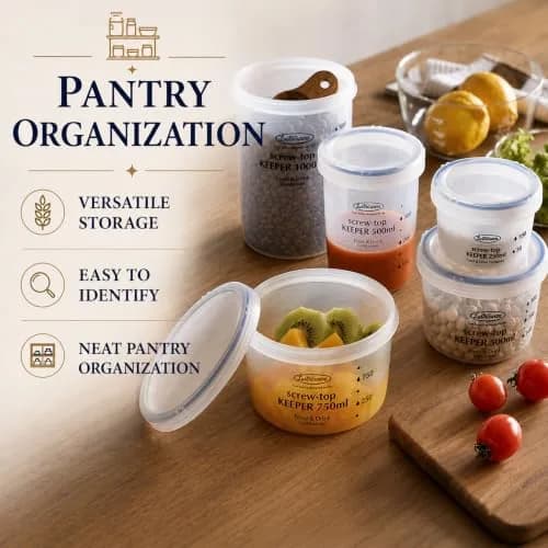 Lustroware Airtight Food Storage Containers with Lids, Set of 3, BPA-Free | Nestable, Leak-Proof, Microwave & Dishwasher Safe thumbnail 7