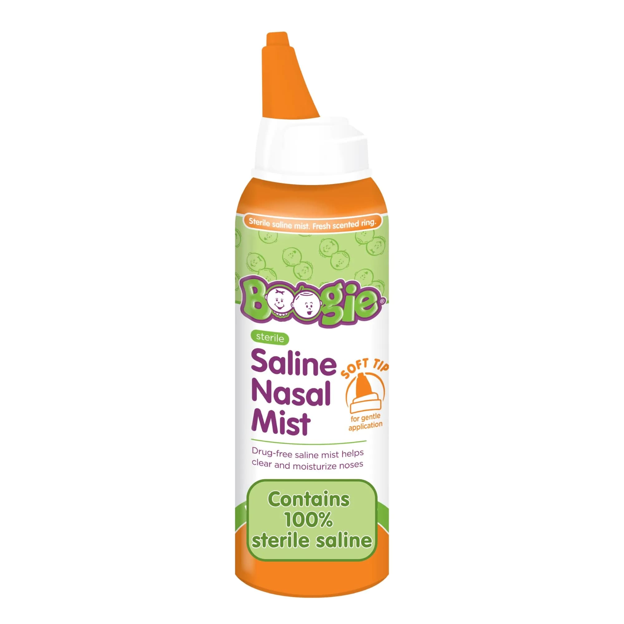 Boogie Saline Nasal Spray Mist for Kids 3.1 Oz | Gentle, Fresh Scented Relief for Sensitive Noses