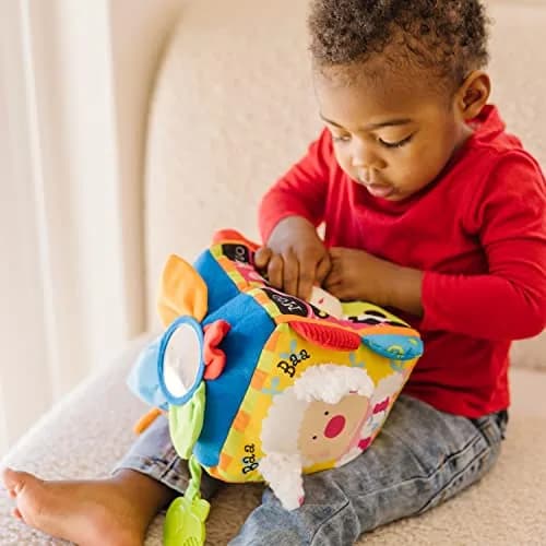 Melissa & Doug Musical Farmyard Cube Educational Baby Toy | Animal Sounds & Melodies, Compact & Durable thumbnail 6