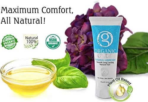Organic Glide Natural Personal Lubricant 2.5oz | Probiotic Edible, Paraben-Free, Glycerin-Free, Sensitive Skin thumbnail 1