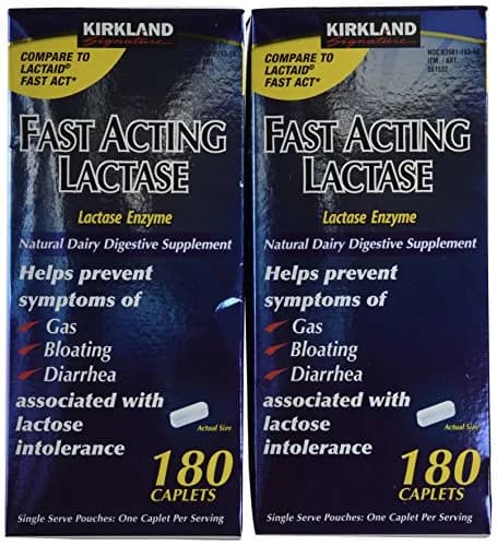 Kirkland Signature Fast Acting Lactase 360 Caplets | Supports Lactose Digestion in India thumbnail 1