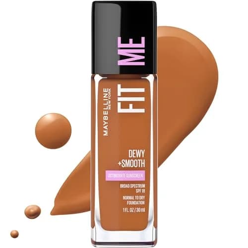 Maybelline Fit Me Dewy + Smooth Foundation, 360 Mocha, 0.01 Fl Oz (Pack of 72) - Hydrating Luminous Finish thumbnail 1
