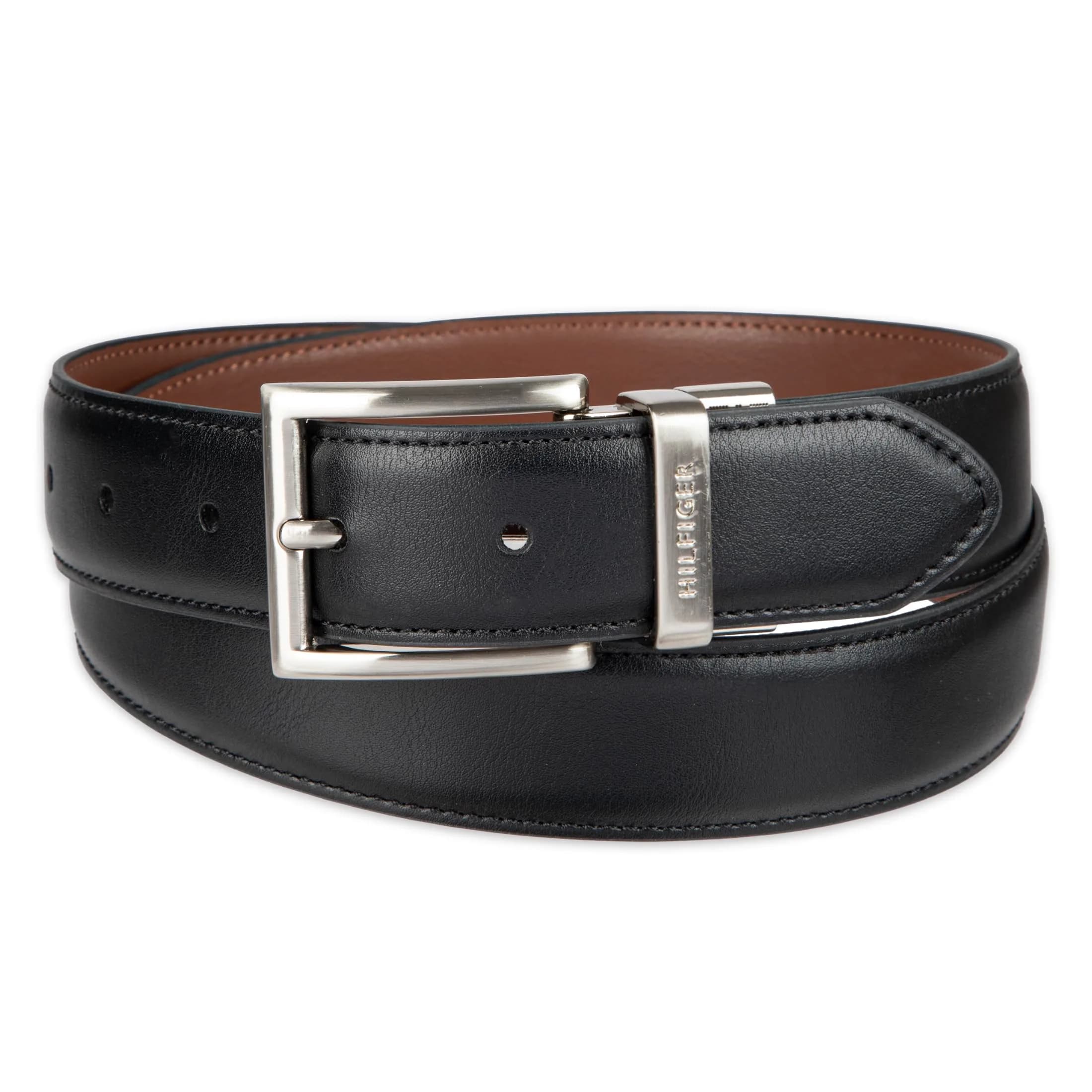 Tommy Hilfiger Men's Dress Reversible Belt 32mm (1.25 inches) | Black/Tan Silver, Size 40 - view 2