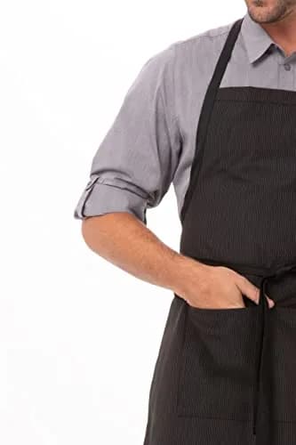 Chef Works Unisex Butcher Apron with Contrasting Ties | Pinstripe, One Size thumbnail 4