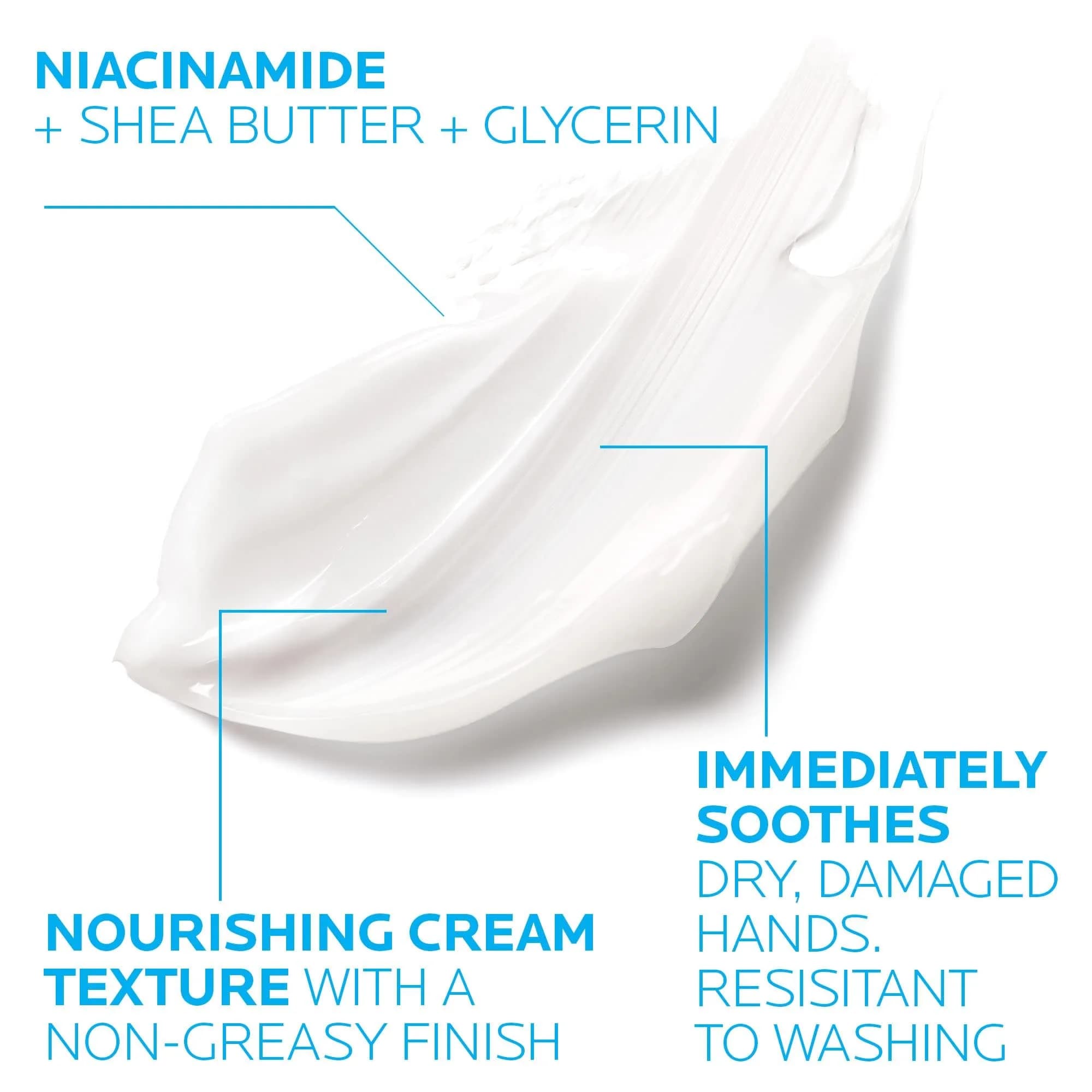 La Roche-Posay Cicaplast Hand Cream 50ml (1.69 Fl Oz) | Soothes & Hydrates Dry, Cracked Hands - view 2